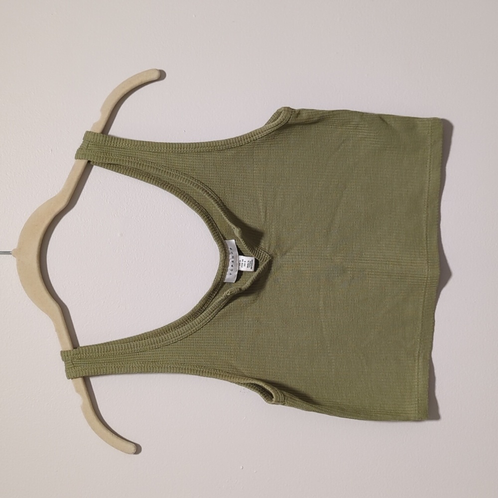 Topshop Green Crop Top